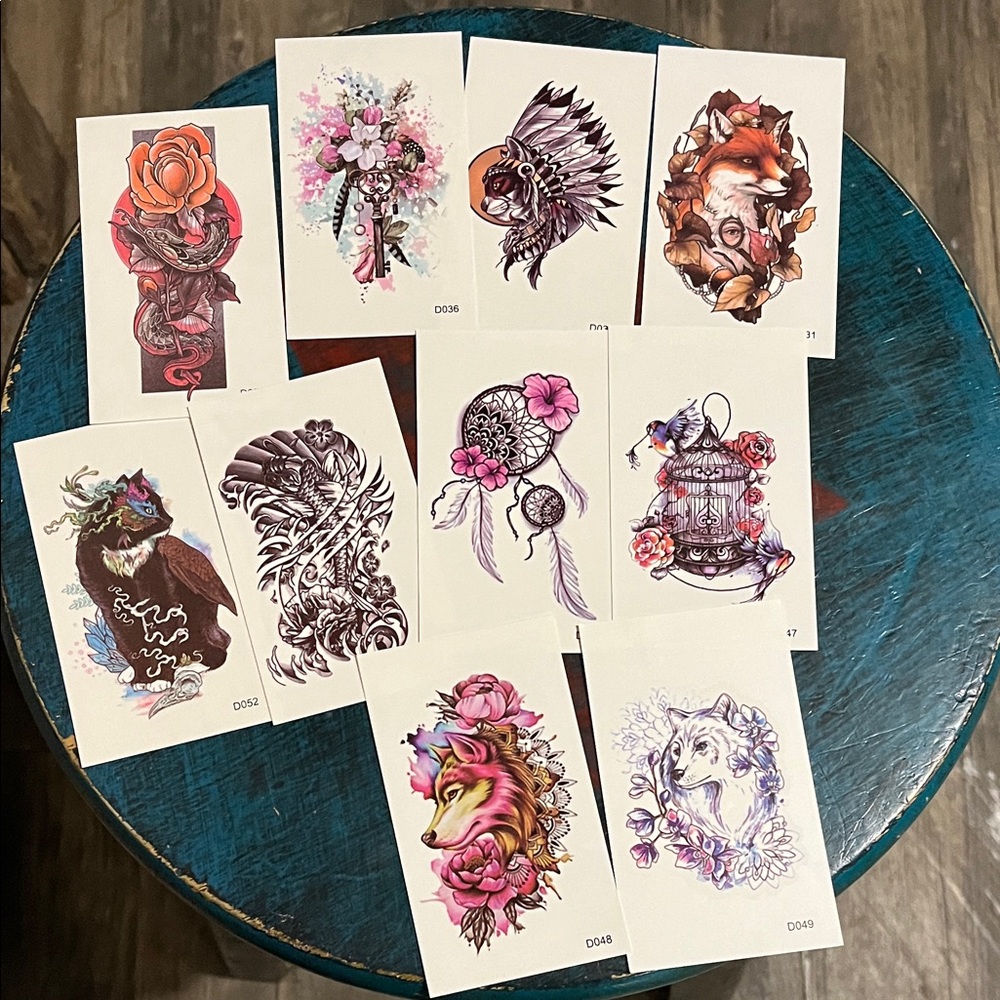 Artistic Temporary Tattoo Collection